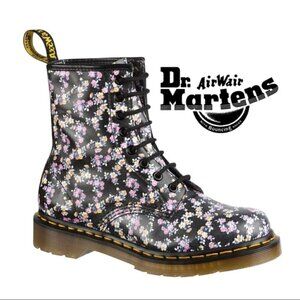 Dr Martens Girls Pascal Floral Boots Size US 3 EU 34